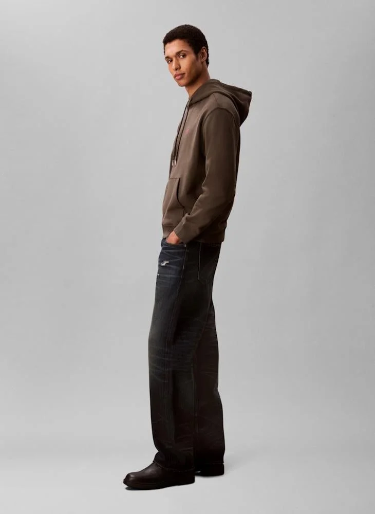 Calvin Klein Jeans  Cotton Terry Monogram Hoodie for Men | Best Price UAE