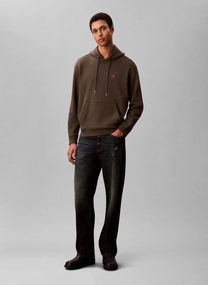 Calvin Klein Jeans  Cotton Terry Monogram Hoodie for Men | Best Price UAE