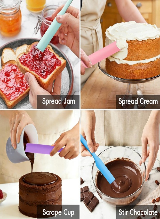 TUZAZO Silicone Chocolate Melting Cup Set with 3Pcs Silicone Measuring Cups (250ml & 350ml) and 4Pcs Jar Spatulas Baking Supplies for DIY Chocolate & Dessert Dipping - Image 4