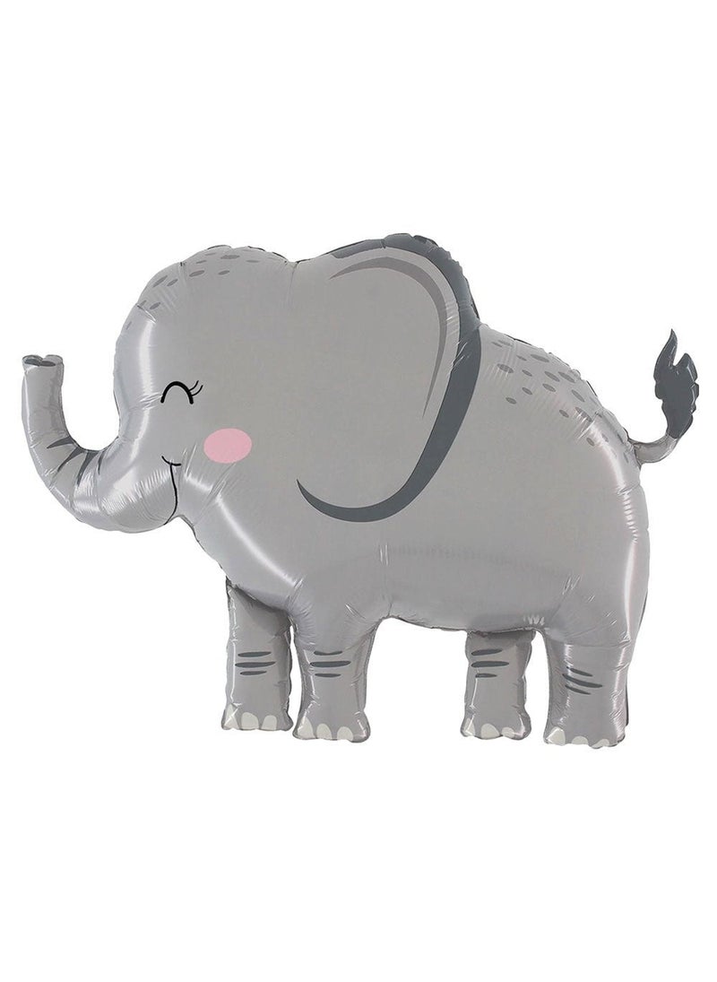 Elephant Animal Foil Balloon Gray 112cm