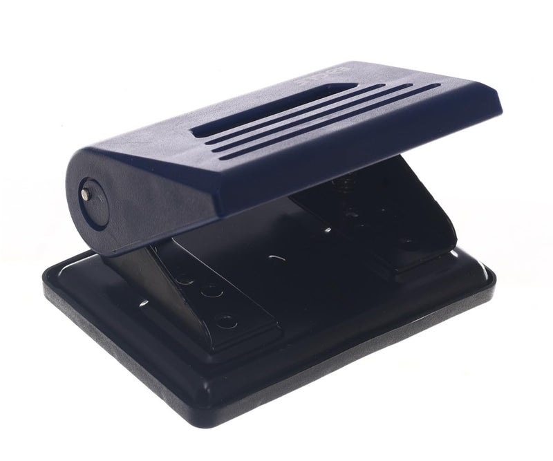 Eagle Two-Hole Iron Punch, Metal, Blue, 25 Sheets Capacity - Image 3