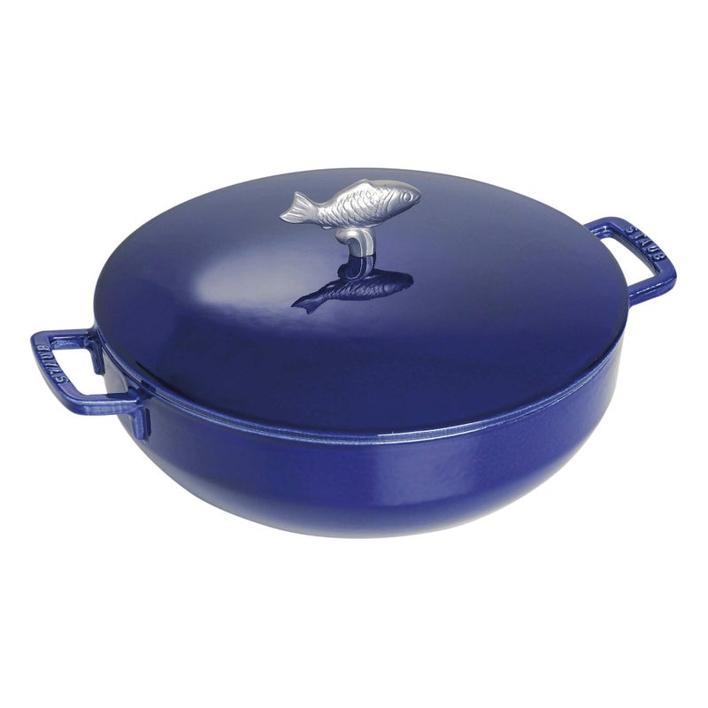 Staub Cast Iron 5-qt Bouillabaisse Pot - Dark Blue, Made in France - Image 4