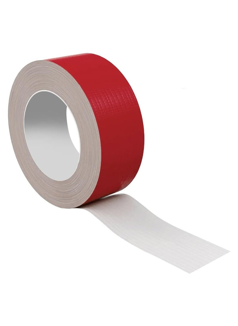 RACO RACO Duct/Cloth Tapes Strong Adhesive Tape for Sealing, Patching, Securing Cables and Labelling, Heavy Duty Tape for Indoor & Outdoor Use 50mmx25M (Red)  - Image 1