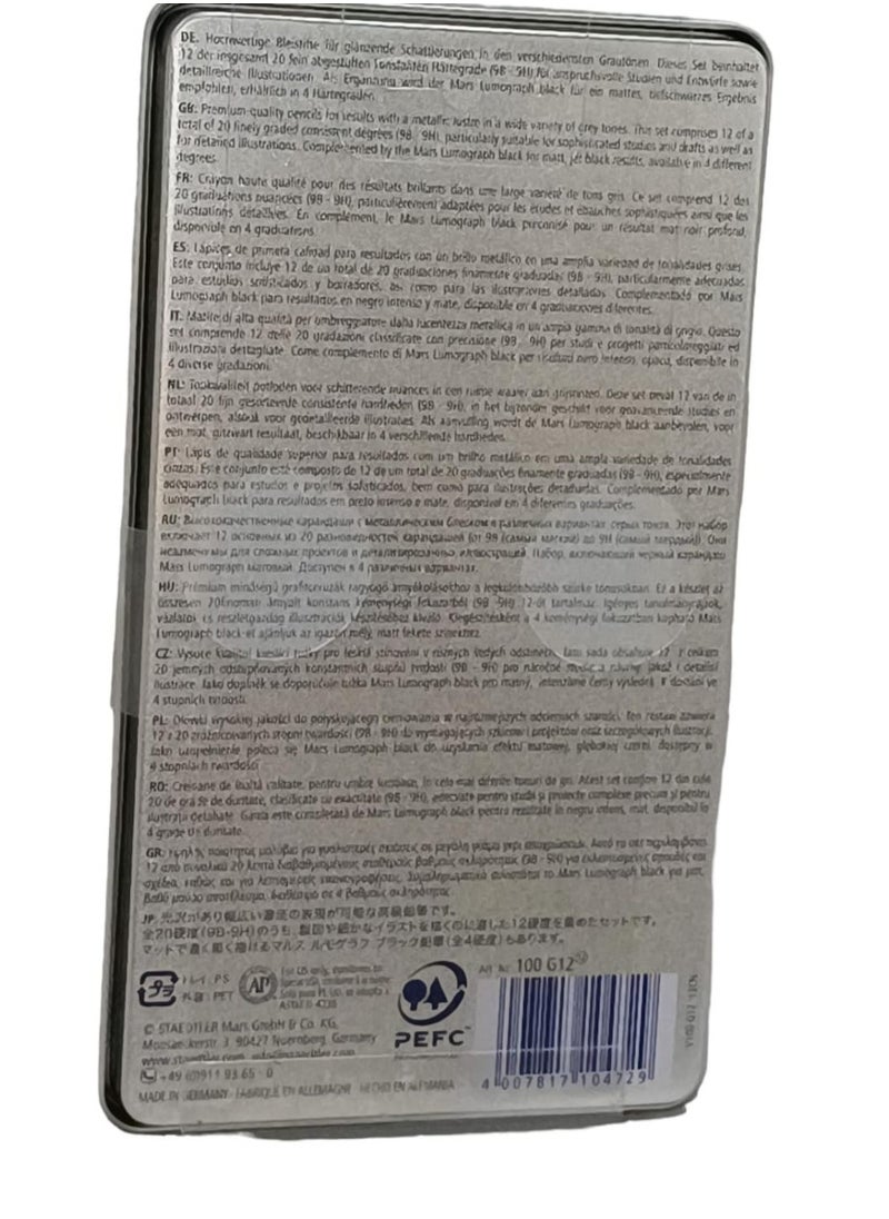 STAEDTLER Set Of 12 Mars Lumograph Pencil  - Image 2