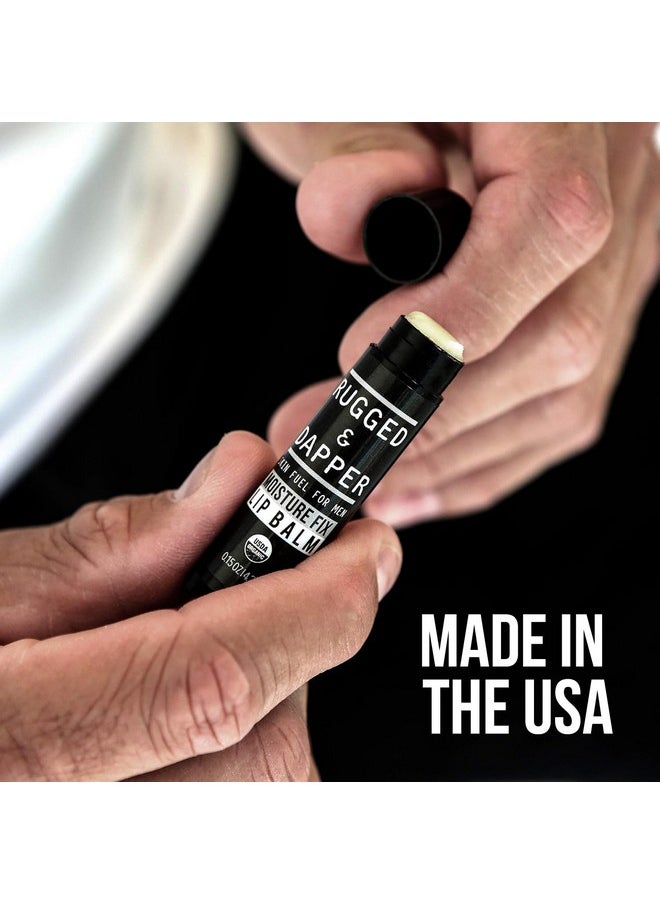 RUGGED & DAPPER RUGGED & DAPPER Lip Balm for Men | Certified Organic + Natural Ingredients | 4-Pack Set Protects Dry + Chapped Lips  - Image 2