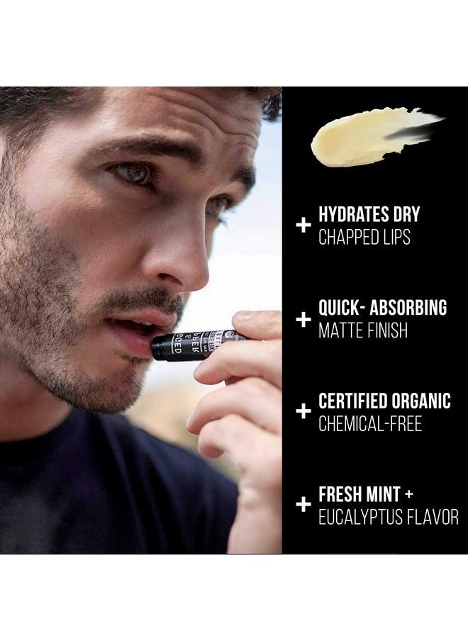 RUGGED & DAPPER RUGGED & DAPPER Lip Balm for Men | Certified Organic + Natural Ingredients | 4-Pack Set Protects Dry + Chapped Lips  - Image 3