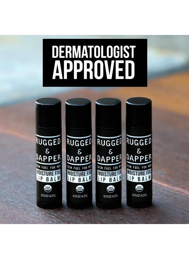RUGGED & DAPPER RUGGED & DAPPER Lip Balm for Men | Certified Organic + Natural Ingredients | 4-Pack Set Protects Dry + Chapped Lips  - Image 4