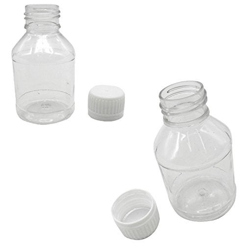 TRENDBOX Pack of 30-100ml Clear Empty PET Mini Storage Bottles Hard Plastic Durable Turn Screw Cover Cap Round Filling Liquid Rhinestones Water Container - Image 2