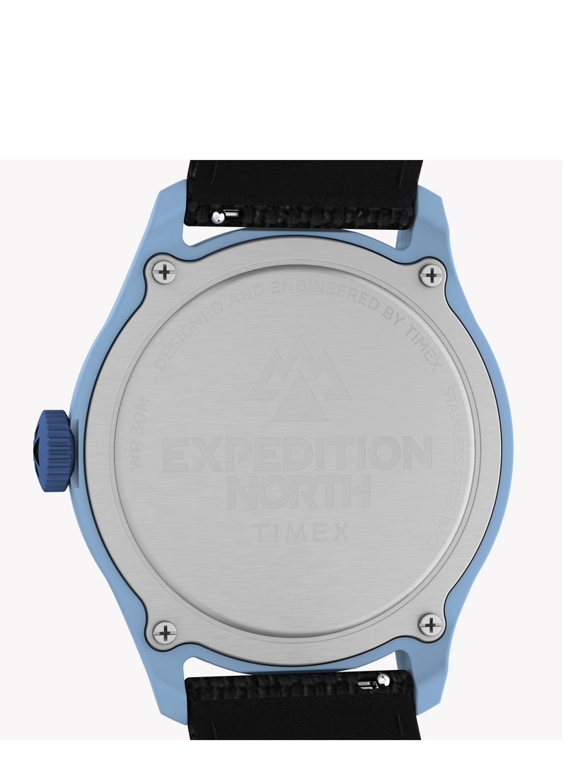 تيميكس ساعة تيميكس إكسبيديشن نورث ترابروك 43 ملم هيكل أزرق مينا أسود وحزام قماش rPET TW2W34300 للرجال - Image 4