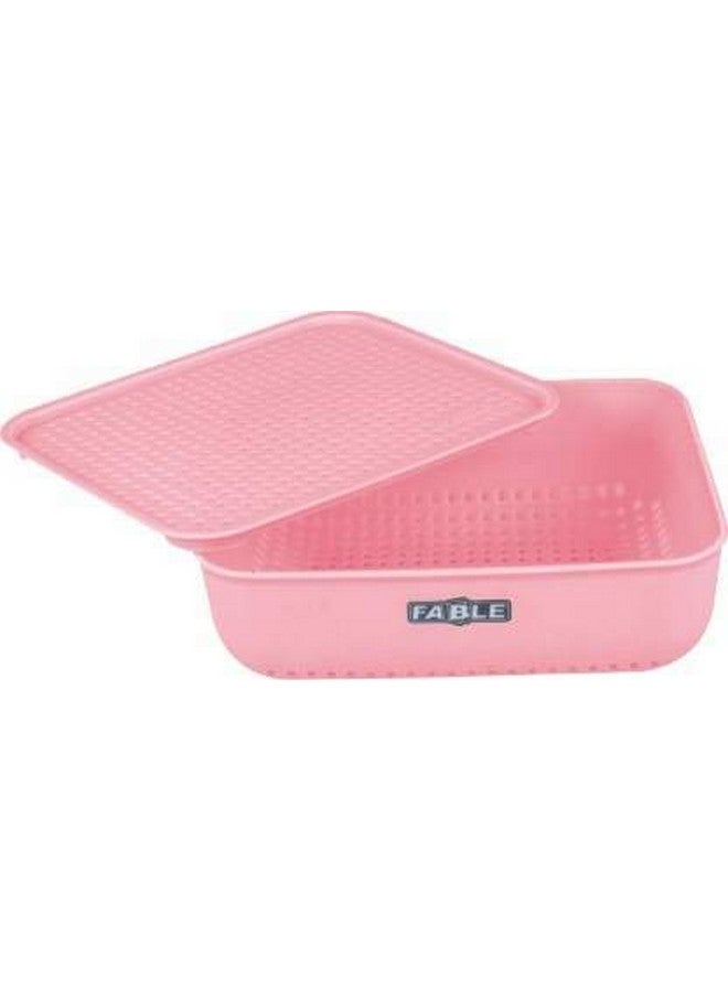 Nabhya Combo Of 4 Croma Multipurpose Basket With Lid Plastic Box Organiser for Home Kitchen Storage Basket (Croma 4 Big) - Image 3