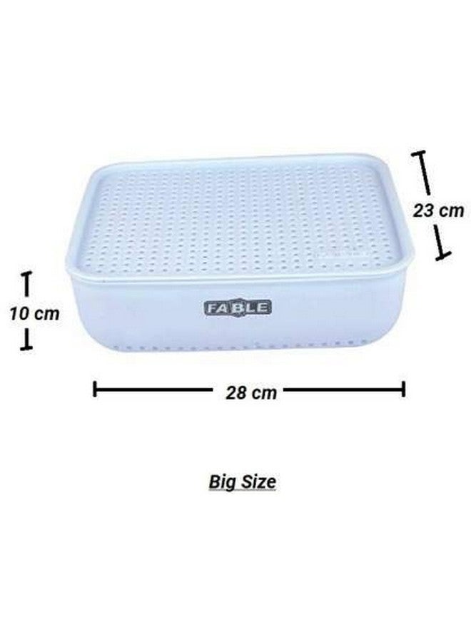 Nabhya Combo Of 4 Croma Multipurpose Basket With Lid Plastic Box Organiser for Home Kitchen Storage Basket (Croma 4 Big) - Image 2