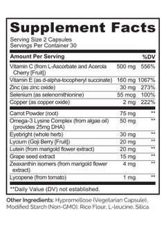 Eye Health with AREDS 2 Nutrients +Blue Light Defenae With 20mg Lutein to support Eye Health with Lutein, Zeaxanthin, & Omega-3 Dietary Supplement 60 Vegetarian Capsules - pzsku/Z06E7D649B6F6C8623927Z/45/_/1693327341/d1542432-7ae3-484d-a075-4040f6c1b123