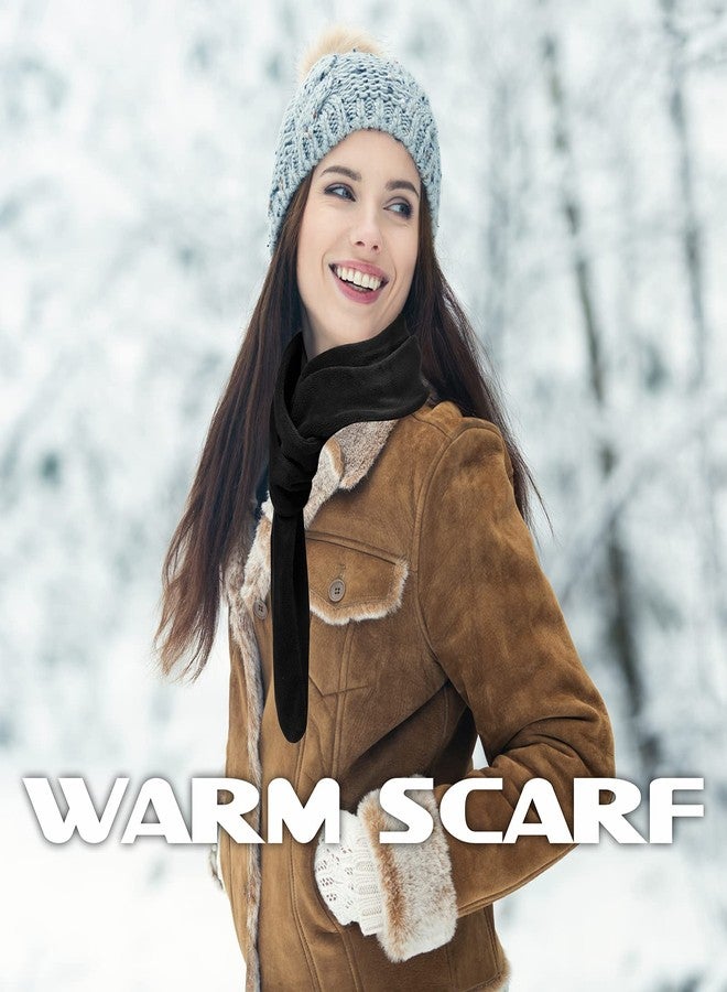 Obacle Scarf for Men Women for Winter Cold Weather Neck Scarf Quick Wear (Black) - Image 3