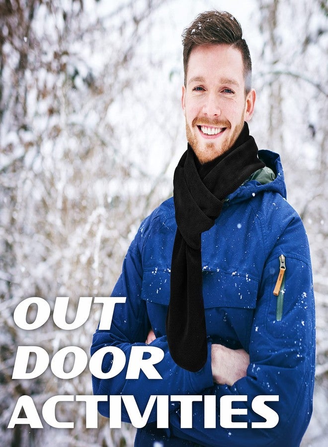 Obacle Scarf for Men Women for Winter Cold Weather Neck Scarf Quick Wear (Black) - Image 4