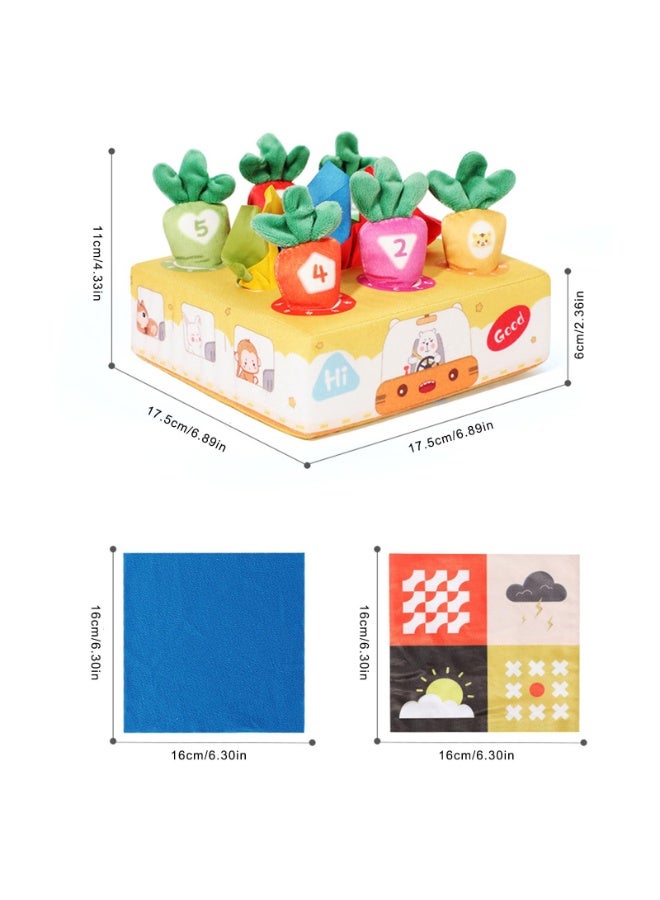 general Interactive Infant Learning Toy Crinkle Sound Tissues And Soft Carrots For Fine Motor Skills Development 0-3 Years Carrot Pull Toy For Babies - Image 3