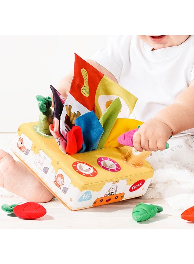 general Interactive Infant Learning Toy Crinkle Sound Tissues And Soft Carrots For Fine Motor Skills Development 0-3 Years Carrot Pull Toy For Babies - Image 2