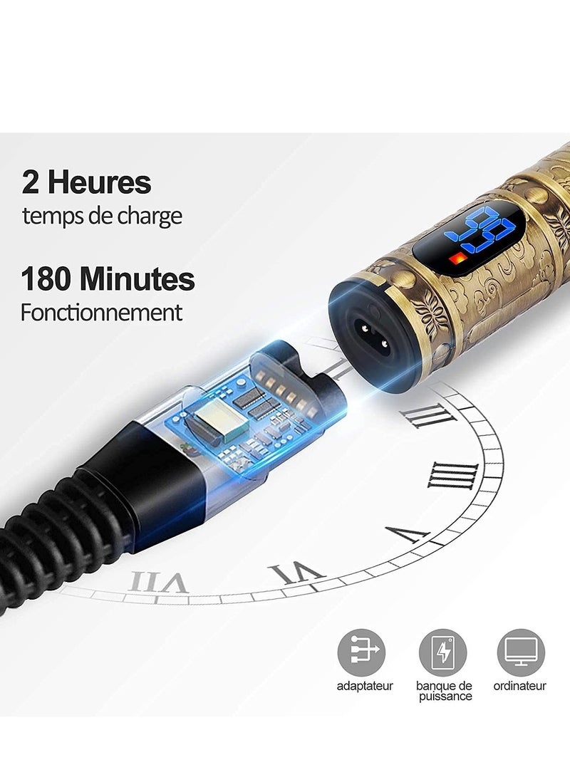 Pick N CLick Professional Men’s Hair Trimmer, Long Hair Trimmer, Beard Trimmer, Cordless Hair Trimmer, Rechargeable, LED Display, Beard Trimmer for Men and Hairdressers. - Image 5