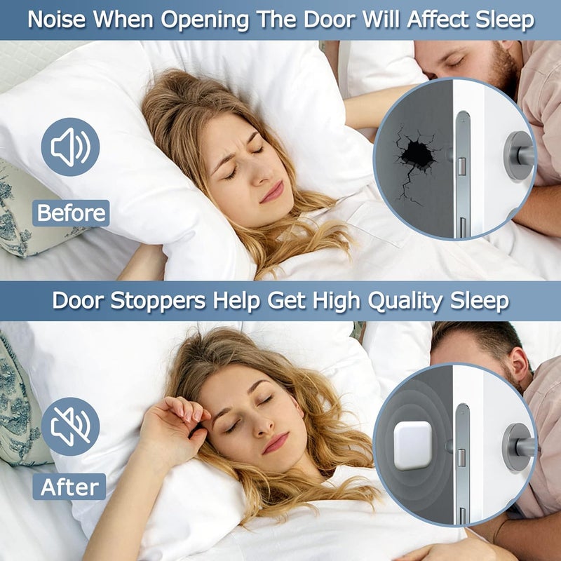 12 Pack Silicone Door Stoppers Wall Protector - Self-Adhesive Bumper for Home & Office (White) - Image 5
