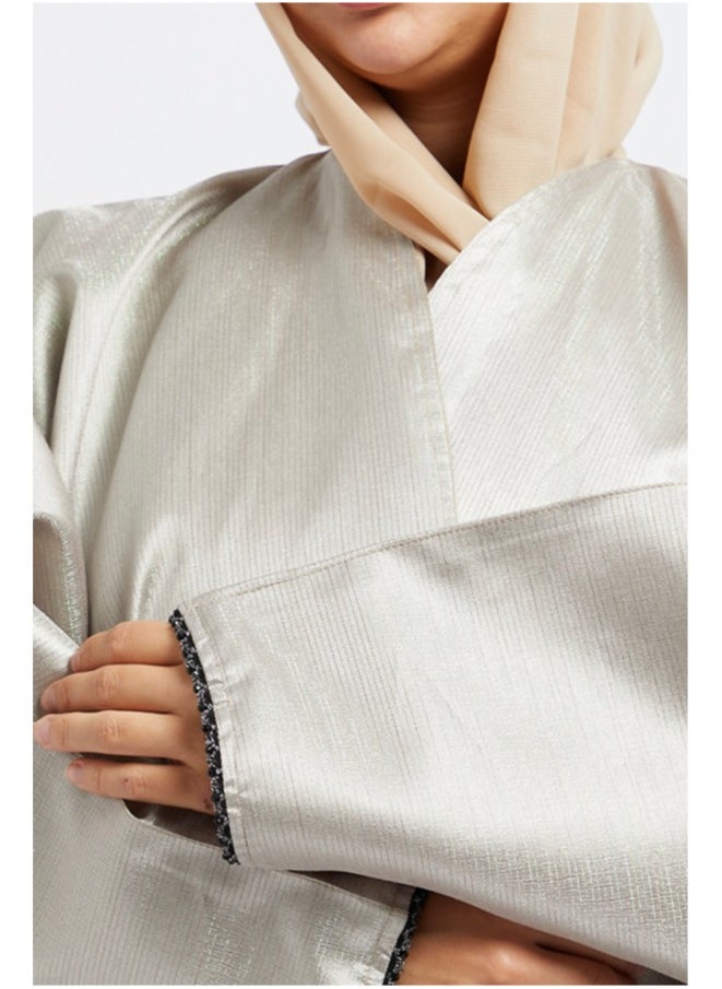 Evva Evva Luxury Saudi Abaya for Women – Elegant Open Front Modest Wear in Premium Fabric – Ideal for Ramadan, Eid, and Everyday Elegance  - Image 3