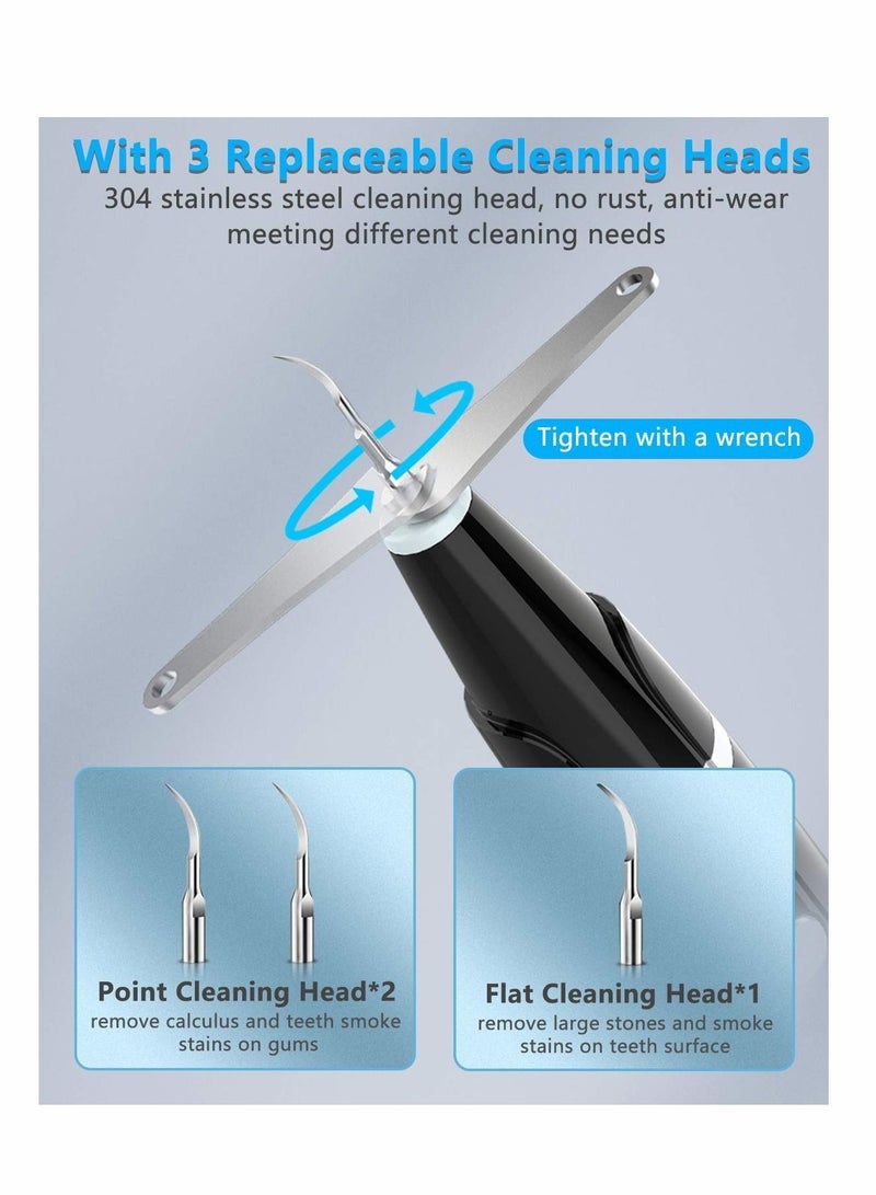 نيبمينينت منظف الأسنان بالموجات فوق الصوتية جهاز إزالة البلاك لإزالة البقع والأسنان الجير الحجر حزام الصمام 5 قابل للتعديل وضع 2 استبدال تنظيف الرأس بأمان - Image 5