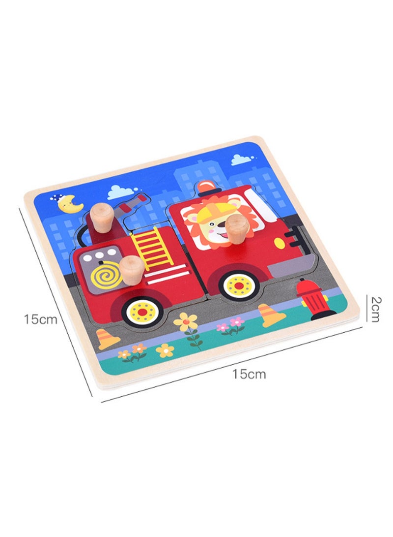 15cm Ship Model 1-3 Years Old Wooden Peg Jigsaw Puzzle Toy With Handle, Baby Children Fine Motor Skills Learning Educational Montessori Jigsaw Puzzle, Ideal Gift For 1 - 2 - 3 Years Old Boys And Girls - Image 2