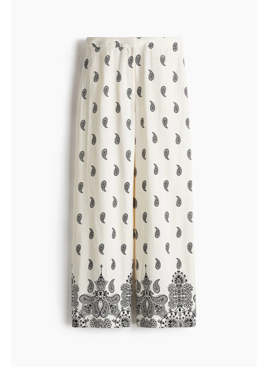 اتش اند ام Patterned Twill Trousers