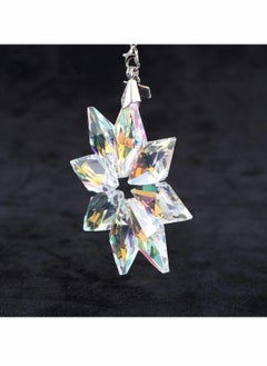 KASTWAVE Car Rear View Hanging Snowflake Crystal Mirror Pendant  - Image 4