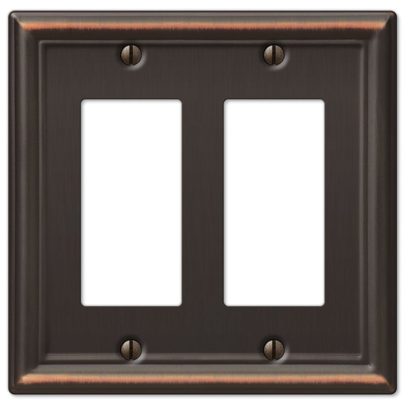 Amerelle 149RRDB Chelsea Wallplate, 2 Rocker, Steel, Aged Bronze, 1-Pack - Image 5