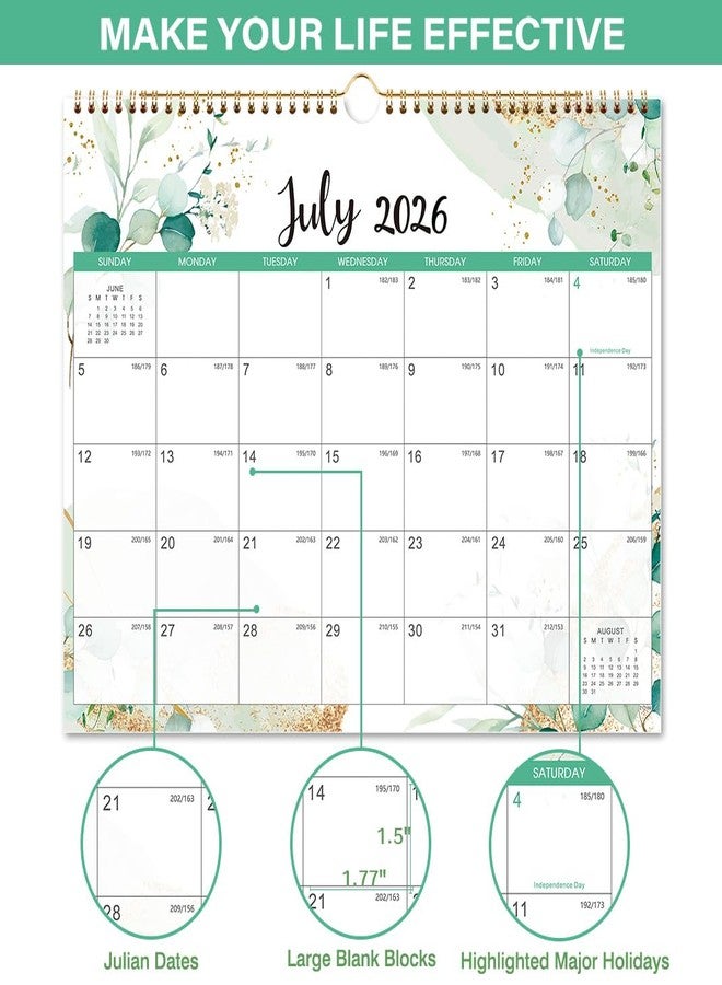 Coboll 2026-2027 Calendar - 2026-2027 Wall Calendar from July 2026 to December 2027, 11.6''x14.8'', Wall Calendar 18 Months with Large Blocks for Writing, Florall Design - Image 4