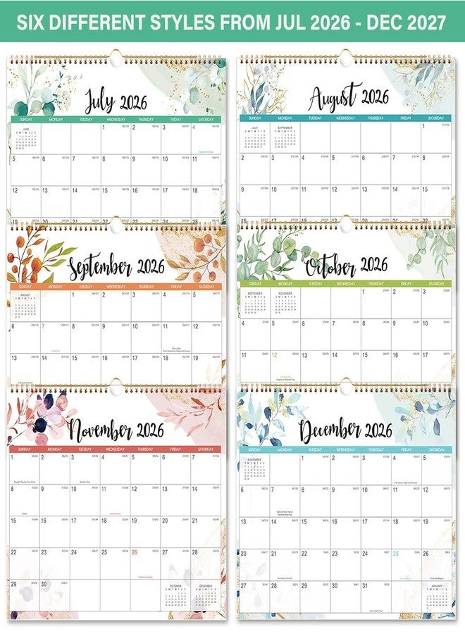 Coboll 2026-2027 Calendar - 2026-2027 Wall Calendar from July 2026 to December 2027, 11.6''x14.8'', Wall Calendar 18 Months with Large Blocks for Writing, Florall Design - Image 5