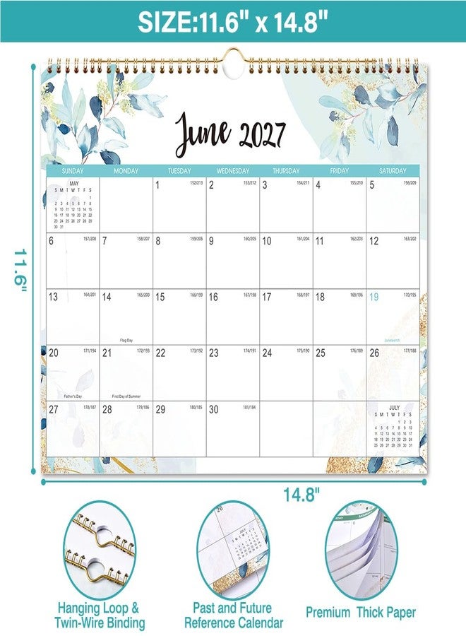 Coboll 2026-2027 Calendar - 2026-2027 Wall Calendar from July 2026 to December 2027, 11.6''x14.8'', Wall Calendar 18 Months with Large Blocks for Writing, Florall Design - Image 3