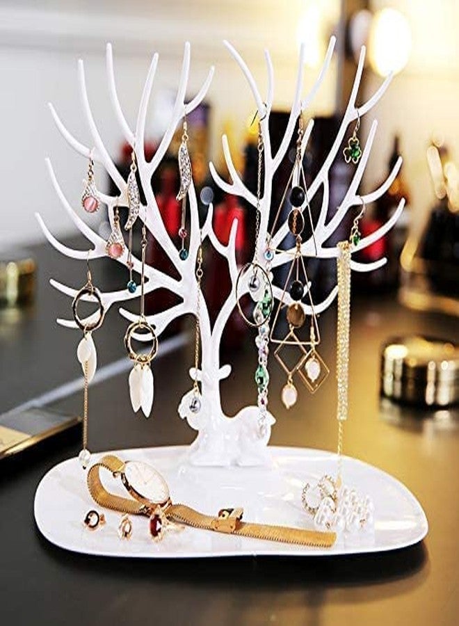 KREZON ABS plastic Little Deer Accessories Creative Sika Deer Tree Tray Display Stand Holder Organizer, Jewelry Rack, Key Holder - Image 3