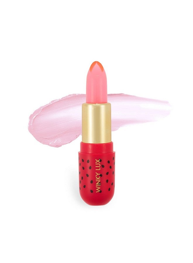 وينكي لوكس مرطب شفاه وينكي لوكس بنكهة البطيخ، مرطب شفاه مرطب، لون وردي طبيعي مع تغيير لون الحموضة، يرطب وينعم الشفاه، نباتي وخالٍ من القسوة - Image 1