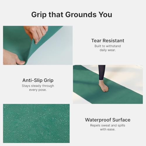 Cult Yoga Mat EVA 5mm with Carry Strap – Non-Slip, Cushioned, Sweat-Resistant, Eco-Friendly Workout Mat for Home Gym & Fitness – Sage Green - Image 5