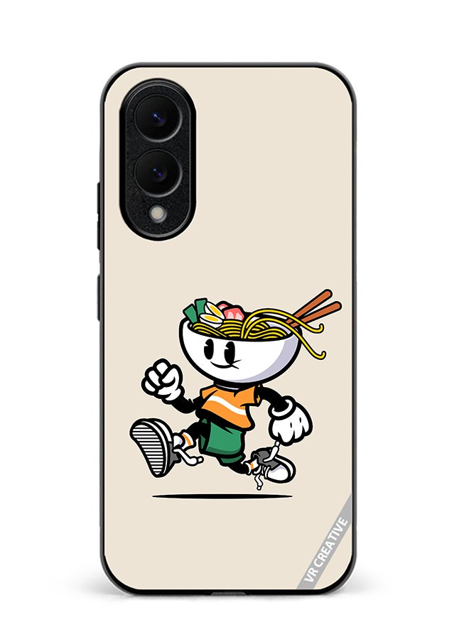 VR CREATIVE Protective Case Cover For Samsung Galaxy S25 Edge Ramen Cartoon Design Multicolour