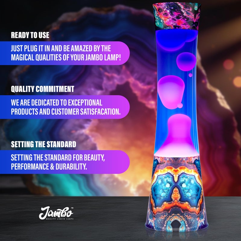 JAMBO 15.5" Amber Crystal Motion Light, Beautiful Home Decor Lamp, Living Room Bedroom Lamp, Relaxing Liquid Motion Lamp, Night Light Nightlight for Teens, Kids & Adults, Mood Light - Image 3