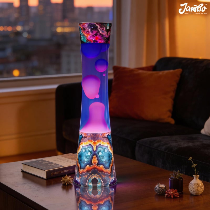JAMBO 15.5" Amber Crystal Motion Light, Beautiful Home Decor Lamp, Living Room Bedroom Lamp, Relaxing Liquid Motion Lamp, Night Light Nightlight for Teens, Kids & Adults, Mood Light - Image 5