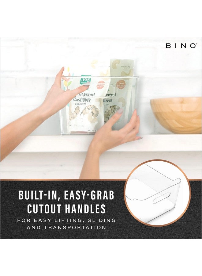 BINO | Plastic Organizer Bins, Large - 4 Pack | The SOHO Collection | Multi-Use | Pantry & Freezer Organizer Bins | Plastic Storage Containers for Home & Kitchen Org - Image 3