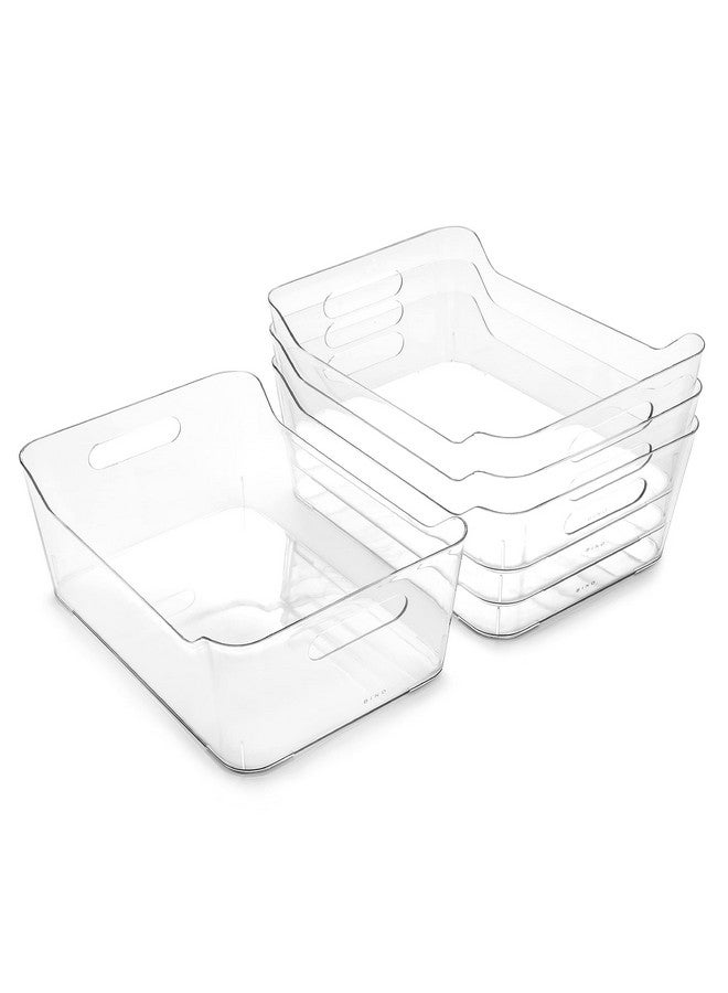 BINO | Plastic Organizer Bins, Large - 4 Pack | The SOHO Collection | Multi-Use | Pantry & Freezer Organizer Bins | Plastic Storage Containers for Home & Kitchen Org - Image 1