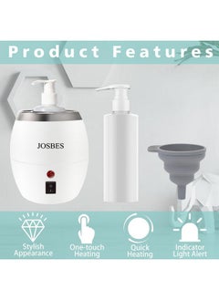 JOSBES Professional Salon & Spa Chairs Accessories, Massage Oil Warmer, Lotion Warmer, One Touch Temperature Control, 15 Minutes Complete Heating, Can Be Used With Salon, Spa(White (Funnel))  - Image 2
