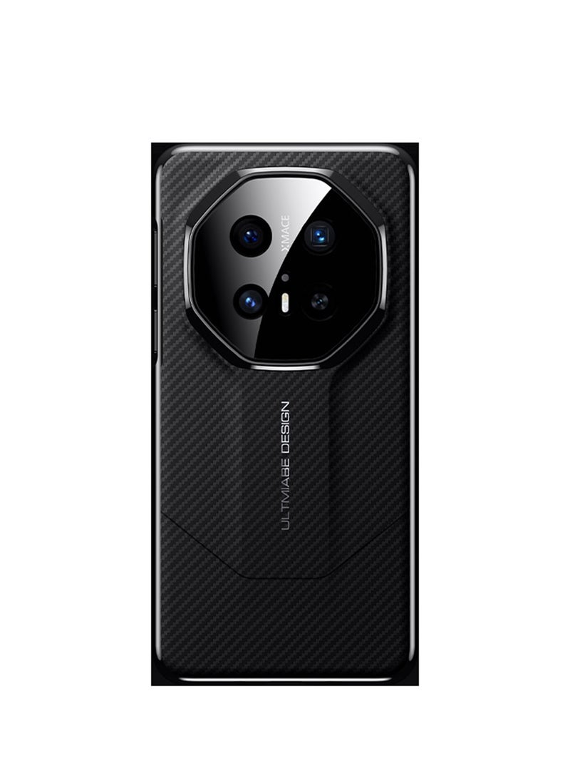 اووكاي جراب لهاتف Honor Magic 7 Pro، غطاء واقٍ مرن رفيع للغاية بنمط ألياف الكربون مع حماية للكاميرا لهاتف Honor Magic 7 Pro (ألياف الكربون باللون الأسود) - Image 1