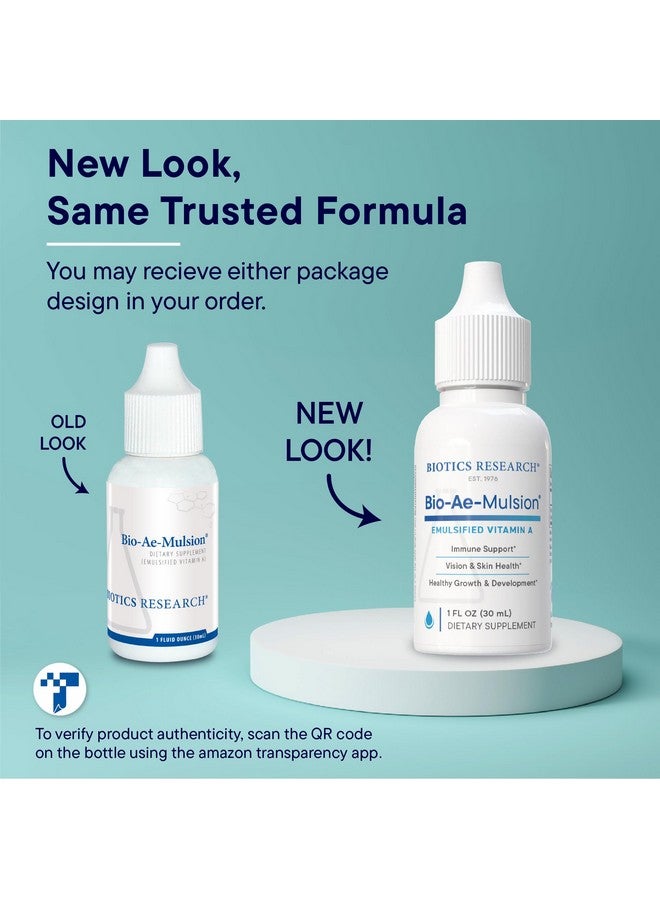 Biotics Research Biotics Research Bio Ae Mulsion IU Emulsified Vitamin A for Greater Uptake & Utilization, Concentrated Form, Promotes Immune Response, Aids in Visual Acuity, Supports Cardiovascular 1 Fluid Ounces - Image 3