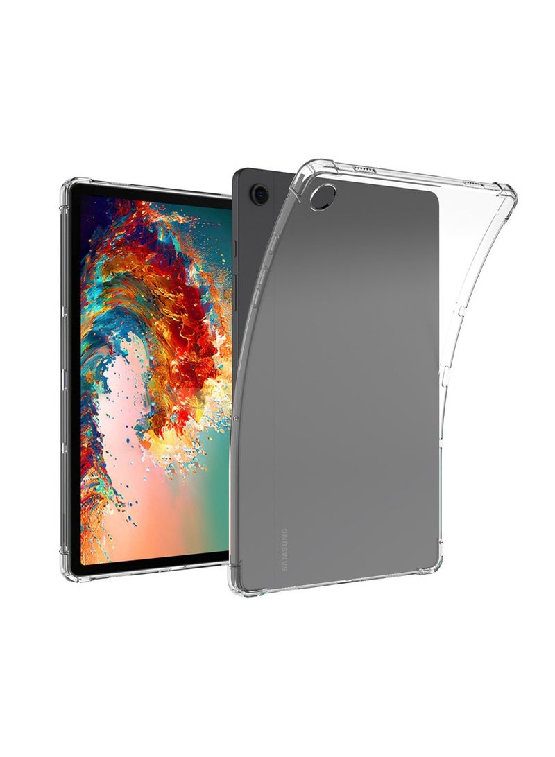 عام غطاء شفاف متوافق مع سامسونج تاب A9 8.7 بوصة (X110/X115) - حماية مضادة للسقوط والصدمات بوسادات هوائية رباعية الزوايا - غطاء واقي مرن من مادة TPU - Image 1