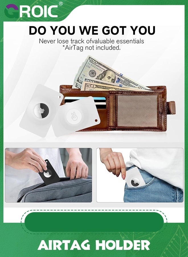 GROIC 2 Pack Airtag Holder Wallet Card, Slim Air tag Card,Airtags Card Case for Wallet, Purse, Handbag, Clutch, Backpack, Pocket  - Image 5