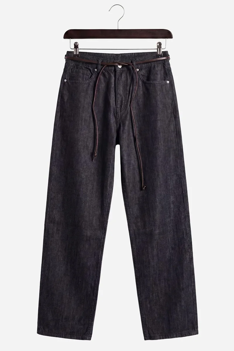GIESTO Men's Mid-Waist Straight-Leg Jeans