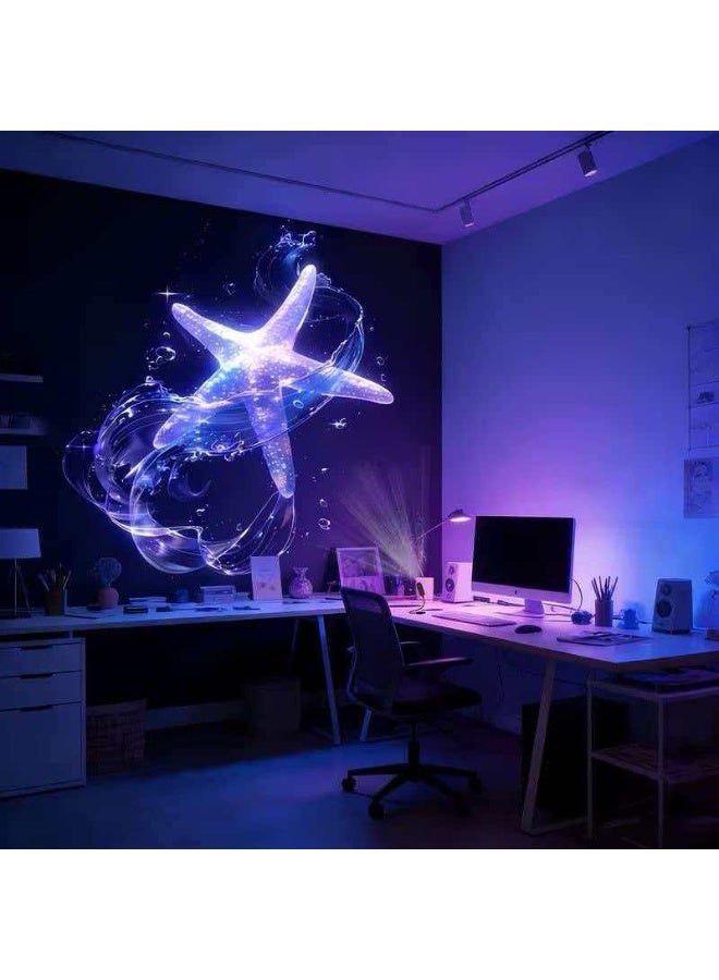 USB Marine Life Projector Light (with 6 Pattern Slides), Bedroom Ambient Projector - Image 2
