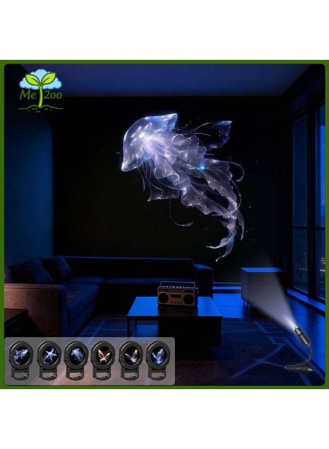 USB Marine Life Projector Light (with 6 Pattern Slides), Bedroom Ambient Projector - Image 1