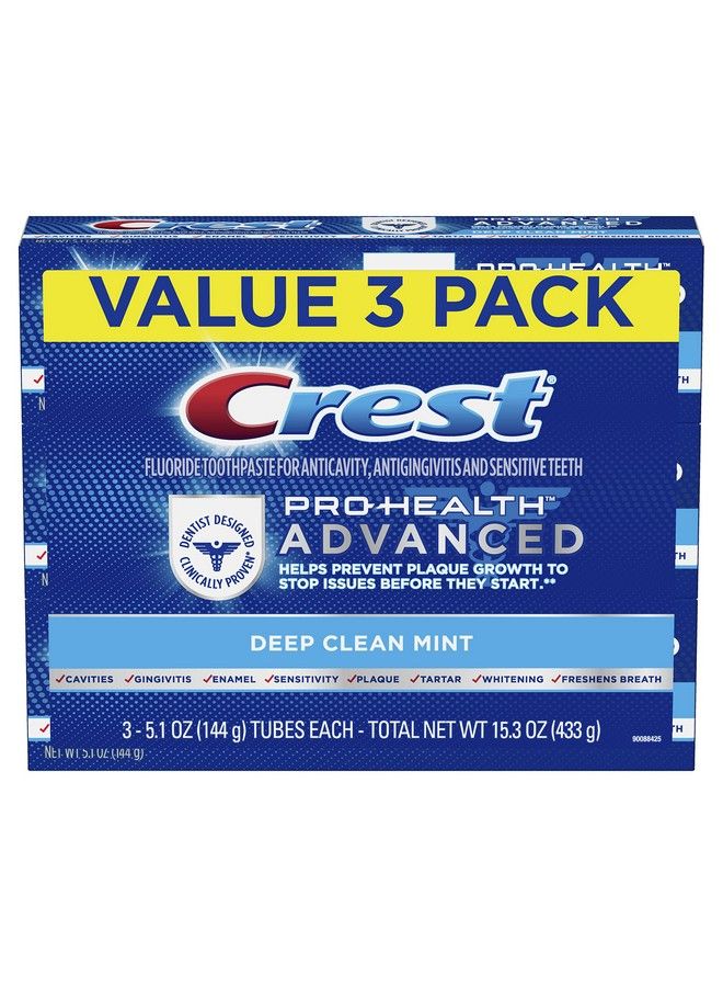 Crest Pro Health Advanced Deep Clean Toothpaste Mint 5.1 Ounce Pack Of 3 - Image 2