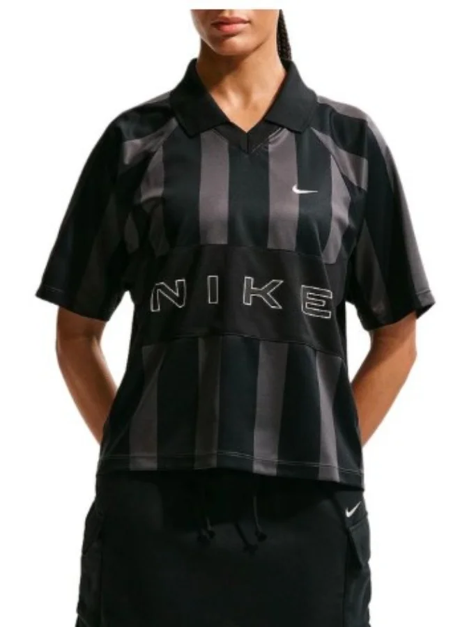 Nike BLACK/BLACK/BLACK/(CHALK) Nsw Street Oversized Stripe Jersey for Women | Best Price UAE