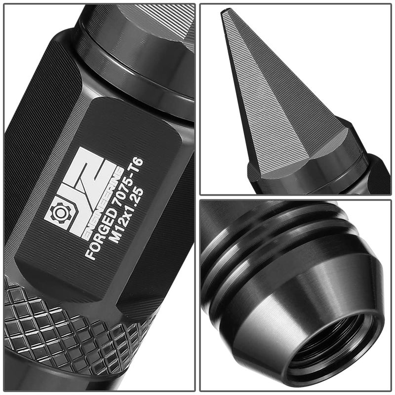 J2 Engineering 20Pcs M12x1.25 Spiky Cap Lug Nuts - Image 3